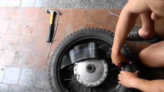 Картинка: замена камеры колеса, мотоцикла днепр !