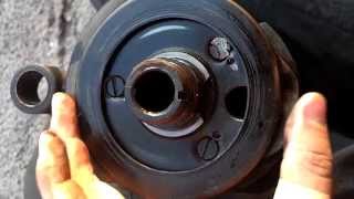 Картинка: коленвал мотоцикла урал: раскрученные и забитые маслоуловители