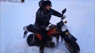 Картинка: русский мотоцикл вездеход тула по бездорожью