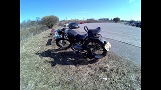 Картинка: покатушки на мотоциклах иж-49 и kayo mini lf50e