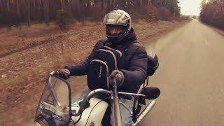 Картинка: мотоцикл днепр 11 соло - поездка за город