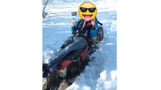 Картинка: #2 как я застрял на мотоцикле в снегу, иж планета 5