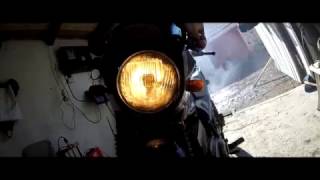 Картинка: установка обтекателя с доп. освещением на мотоцикл минск